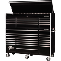RX Series Rolling Tool Cabinet, 19 Drawers, 72" W x 25" D x 47" H, Black TEQ505 | Oxymax Inc