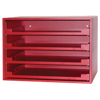 Compartment Rack, 15" D x 21" W x 15" H, Red Oxymax Inc