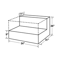 R&eacute;servoir de transfert pour carburant en acier, Acier, Capacit&eacute; 50 gal., Blanc Oxymax Inc