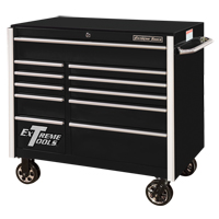 RX Series Rolling Tool Cabinet, 11 Drawers, 41-1/2" W x 25-1/2" D x 40-1/2" H, Black TEQ763 | Oxymax Inc
