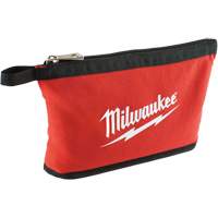 Zipper Pouch, Canvas, 1 Pockets, Black/Red Oxymax Inc
