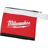 Multi-Size Zipper Pouches - Set of 3, Canvas, 3 Pockets, Black/Red Oxymax Inc