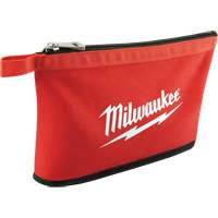 Coloured Zippered Pouches - Set of 3, Canvas, 3 Pockets, Black/Red Oxymax Inc