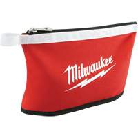 Coloured Zippered Pouches - Set of 3, Canvas, 3 Pockets, Black/Red Oxymax Inc