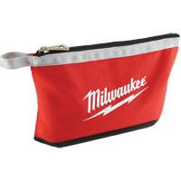 Coloured Zippered Pouches - Set of 3, Canvas, 3 Pockets, Black/Red Oxymax Inc