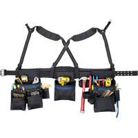 Carpenter's Tool Belt, Polyester, Black Oxymax Inc
