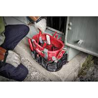 Utility Oval Bag, Ballistic Nylon, 24 Pockets, Black/Red Oxymax Inc