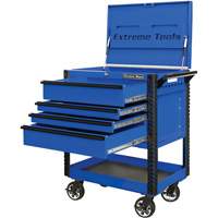 EX Deluxe Series Tool Cart, 4 Drawers, 22-7/8" L x 33" W x 44-1/4" H, Blue TER031 | Oxymax Inc