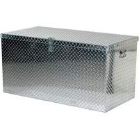 Aluminum Treadplate Portable Tool Box, 25-1/16" D x 49-1/4" W x 24" H, Silver Oxymax Inc