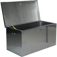 Aluminum Treadplate Portable Tool Box, 25-1/16" D x 49-1/4" W x 24" H, Silver Oxymax Inc