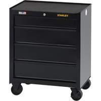 100 Series Rolling Tool Chest, 4 Drawers, 26-1/2" W x 18" D x 32" H, Black Oxymax Inc