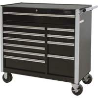 Industrial Tool Cart, 11 Drawers, 41" W x 18-3/4" D x 39-1/3" H, Black Oxymax Inc