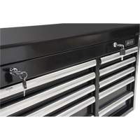 Industrial Tool Chest, 41" W, 10 Drawers, Black Oxymax Inc