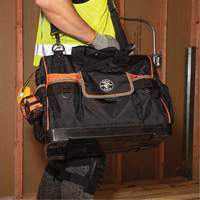 Tradesman Pro Wide-Open Tool Bag, Ballistic Nylon, 42 Pockets, Black Oxymax Inc