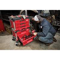 Packout 3-Drawer Tool Box, 16-1/3" x 14-1/3" x 22-1/5", Black/Red Oxymax Inc