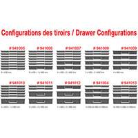 Coffre &agrave; outils mobile avec tiroirs, 8 tiroirs, 22-4/5" la x 15" p x 18" h, Noir Oxymax Inc