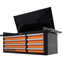 Coffre supérieur, 42" la, 8 tiroirs, Noir/Orange TER177 | Oxymax Inc