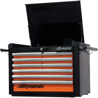 Coffre supérieur, 28" la, 9 tiroirs, Noir/Orange TER179 | Oxymax Inc