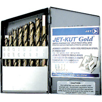 Jeu de forets de premi&egrave;re qualit&eacute; GF21R Jet-Kut GOLD, 21 morceaux, Acier Oxymax Inc