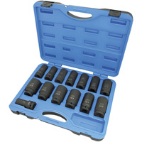 PS1434D Socket Set, 14 Pcs, Impact, 3/4" Drive Size, Deep Oxymax Inc