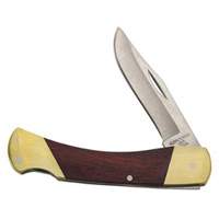 Sportsman Knife with Curved Handle, 2-5/8" Blade, Stainless Steel Blade, Wood Handle Oxymax Inc