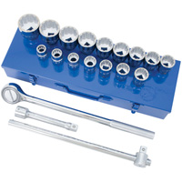 Jeu de douilles & cl&eacute;s &agrave; douilles SAE &agrave; 12 pans SW7521, 21 Mcx, Prise de 3/4" Oxymax Inc