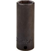 Socket, Impact, 3/4", 3/8" Drive, 6 Points, Deep Oxymax Inc