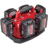 M18 Six Pack Sequential Charger, 18 V, Lithium-Ion Oxymax Inc