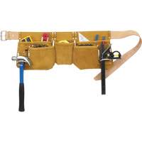 Journeyman's Carpenter Tool Belt, Leather, Tan Oxymax Inc