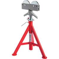 Roller Head Low Pipe Stand #RJ-98, 59-104 cm Height Adjustment, 12" Max. Pipe Capacity, 1000 lbs. Max. Weight Capacity Oxymax Inc