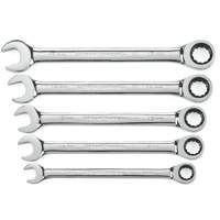 Jeu de cl&eacute;s &agrave; cliquet &agrave; 12 pans et 72 dents, Combinaison, 5 morceaux, M&eacute;trique Oxymax Inc