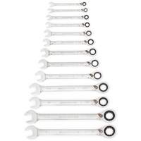 Jeu de cl&eacute;s &agrave; cliquets r&eacute;versibles SAE &agrave; 12 pans et 72 dents, Combinaison, 13 morceaux, Imp&eacute;rial Oxymax Inc