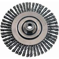 Wire Wheel Brushes, 4-7/8" Dia., 0.02" Fill, 5/8"-11 Arbor, Stainless Steel Oxymax Inc
