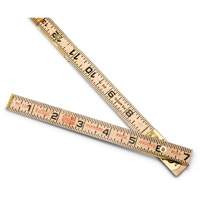 R&egrave;gle de maçon surdimensionn&eacute; Red End, 6' lo, Bois, Graduations de 1/16" Oxymax Inc
