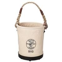 Tapered-Wall Bucket, Canvas, 1 Pockets, Black/Natural Oxymax Inc