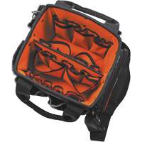 Tradesman Pro Tool Tote, Ballistic Nylon, 40 Pockets, Black/Orange Oxymax Inc