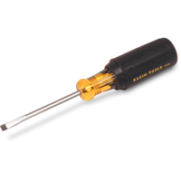 Tournevis d'&eacute;b&eacute;niste pointe plate, Tige de 3/16", Ronde, 6-3/4" lo, Prise en Coussin&eacute;e Oxymax Inc