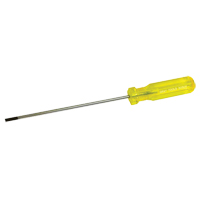 Electrician's Slotted Screwdriver, 5/32" Tip, Round, 9-1/2" L, Plastic Handle Oxymax Inc