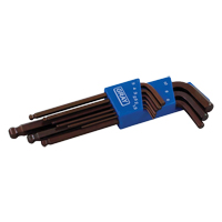 Long Arm Ball Hex Key Set, 9 Pcs., Metric Oxymax Inc