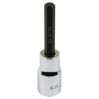 Bit Socket, Hex, 5/16" x 3-1/4" L, 1/2" Square Drive Drive Oxymax Inc
