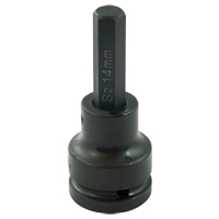 Bit Socket, Hex, 14 mm x 102 mm L, 3/4" Drive Oxymax Inc