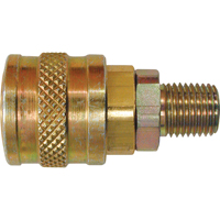 Quick Couplers - 1/4" Industrial, One Way Shut-Off - Automatic Couplers, Brass Oxymax Inc