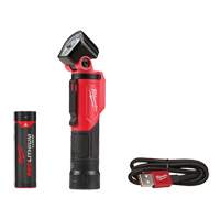 USB Pivoting Flashlight, LED, 500 Lumens, Rechargeable Batteries Oxymax Inc