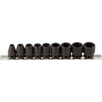Socket Set, 9 Pcs, Impact, 3/8" Drive Size Oxymax Inc