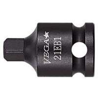 Socket Adapter, Impact, 3/8" Drive, 1/2" Socket, 1.5" L, Pin Oxymax Inc