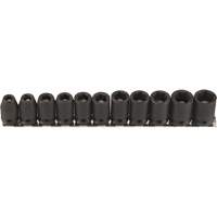 Magnetic Socket Set, 11 Pcs, Impact, 3/8" Drive Size Oxymax Inc