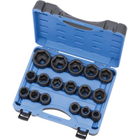 PS1734M Dry Socket Set, 17 Pcs, Impact, 3/4" Drive Size Oxymax Inc