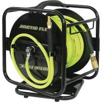 Manual Hose Reel with Hybrid Polymer Air Hose, Air, 1/4" x 100', Single Hose Oxymax Inc