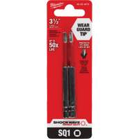 Shockwave Impact Duty Screwdriver Bit, Square, #1 Tip, 1/4" Drive Size, 3-1/2" Length Oxymax Inc