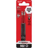 Shockwave Impact Duty Screwdriver Bit, Square, #2 Tip, 1/4" Drive Size, 3-1/2" Length Oxymax Inc